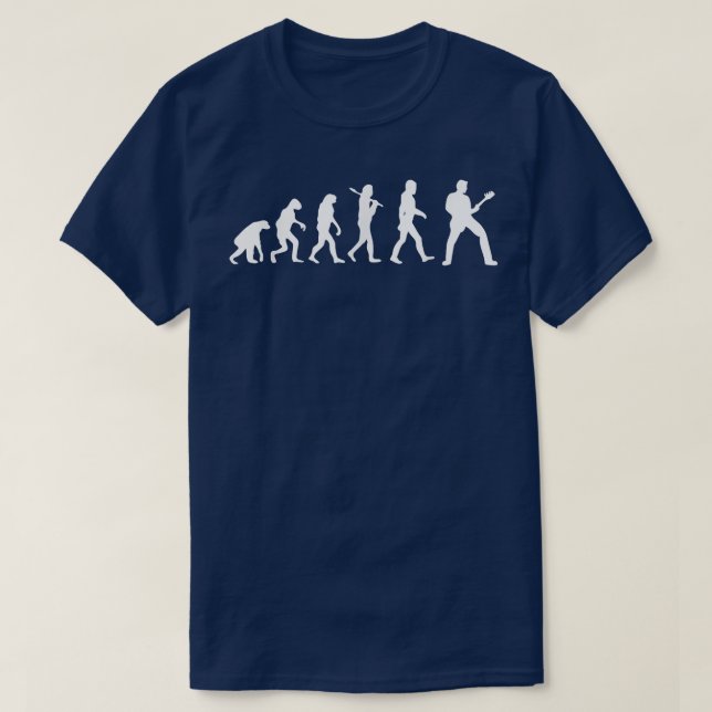 Guitar Evolution Funny Guitarist Player Musician T Shirt (Design framsida)