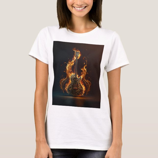 guitar fashion  guitarist, tat                     t shirt (Framsida)