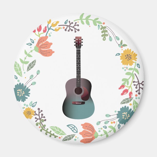 Guitar Flower Ring Magnet (Framsidan)