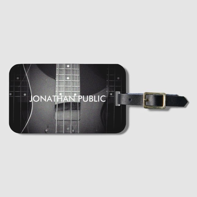 Guitar för anpassningsbar Music Bass Lägg till mod Bagagebricka (Framsida horisontal)