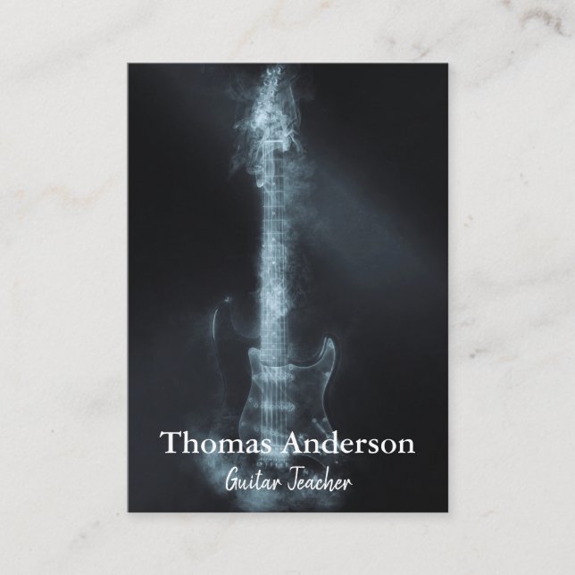 Guitar för professionell Anpassningsbar Musical In Visitkort (Framsida)