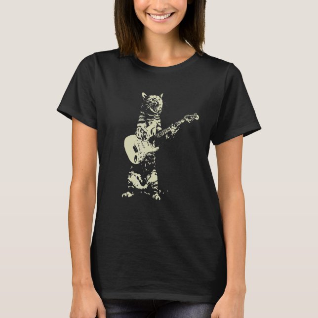 Guitar för uppspelning av kute t shirt (Framsida)