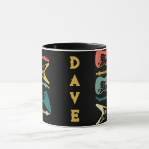 Guitar för Vintage av personlig Mugg