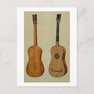 Guitar framställt av Antonio Stradivarius (c.1644- Vykort