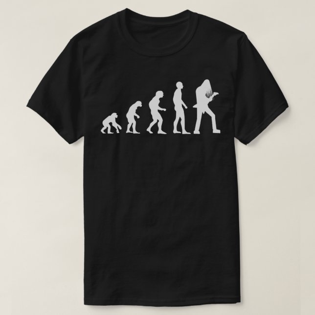 Guitar från apa till människa t shirt (Design framsida)