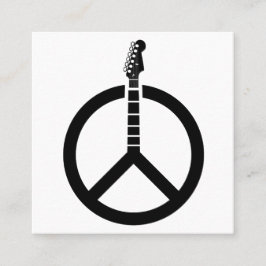 Guitar-Fredstecken Fyrkantigt Visitkort