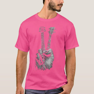 Guitar Fredstecken Hand Fredstecken Electric Acous T Shirt