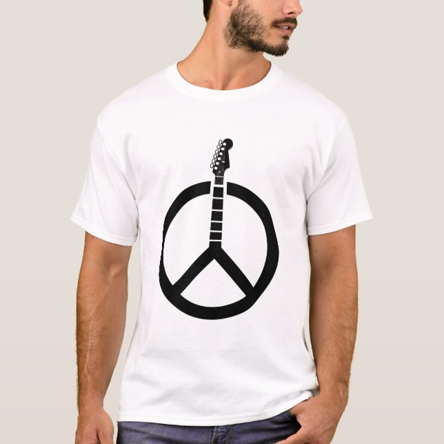 Guitar-Fredstecken T Shirt (Framsida)