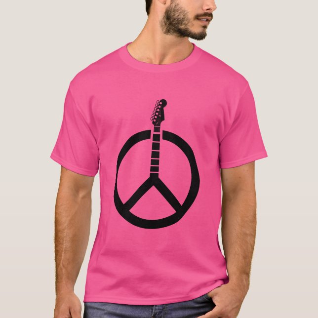 Guitar-Fredstecken T Shirt (Framsida)