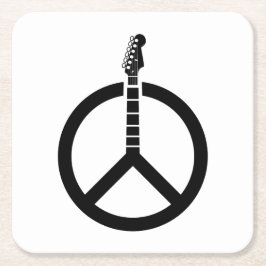 Guitar-Fredstecken Underlägg Papper Kvadrat
