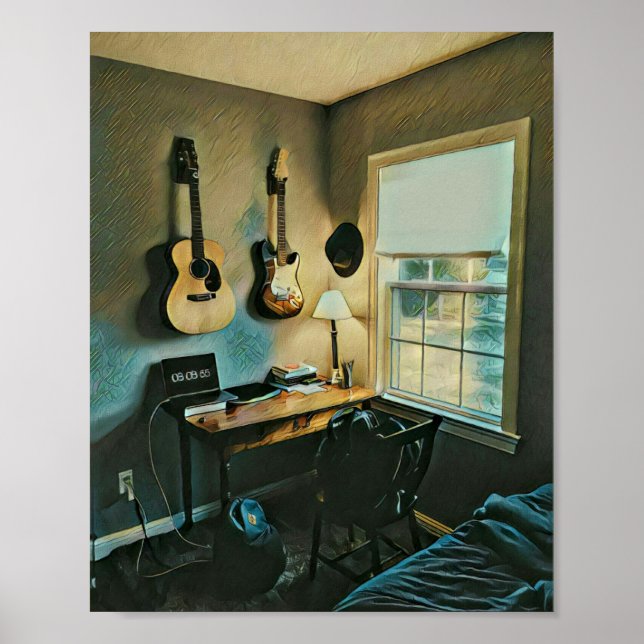 Guitar-gåvor till flickvän poster (Framsidan)
