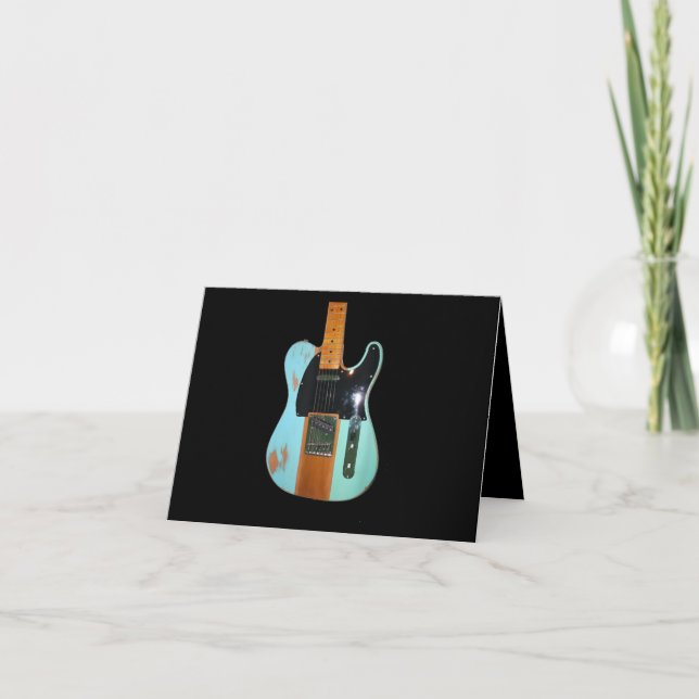 Guitar Gift| Coola Electric Guitar Tack Kort (Framsida)