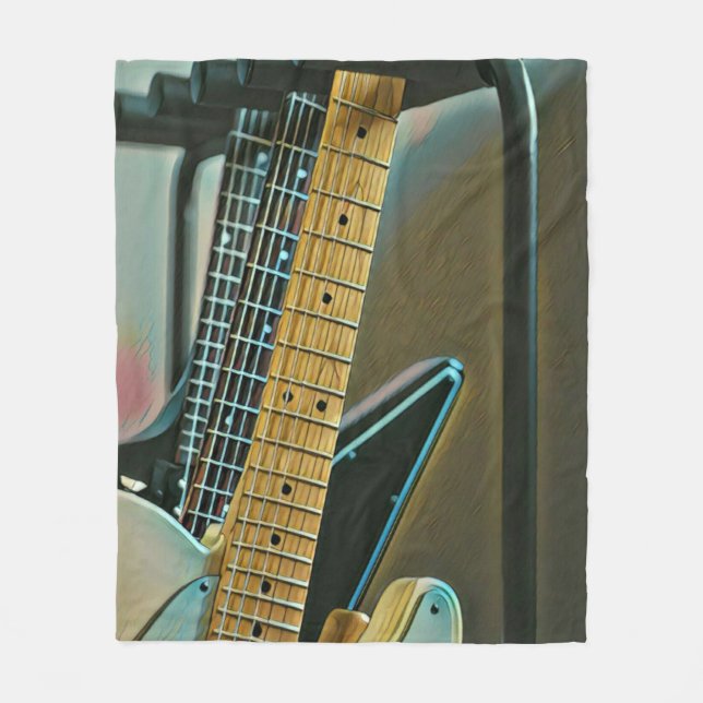 guitar gift for fathers day fleecefilt (Framsidan)