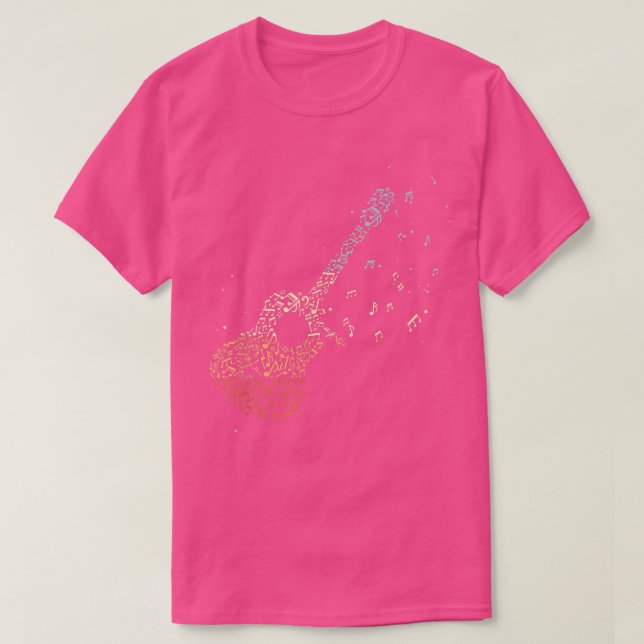 Guitar Gifts Manar Musik noter Guitarist Musician  T Shirt (Design framsida)