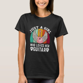 Guitar Girl Guitarist Guitar Player Älskare T-shir T Shirt