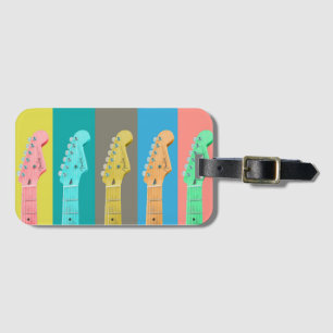 Guitar Girl, modern pastellfärgad musik Bagagebricka