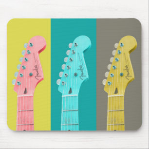 Guitar Girl, modern pastellfärgad musik Musmatta