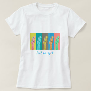 Guitar Girl pastel retro modern musik T Shirt