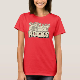 Guitar Girl Rocks T Shirt