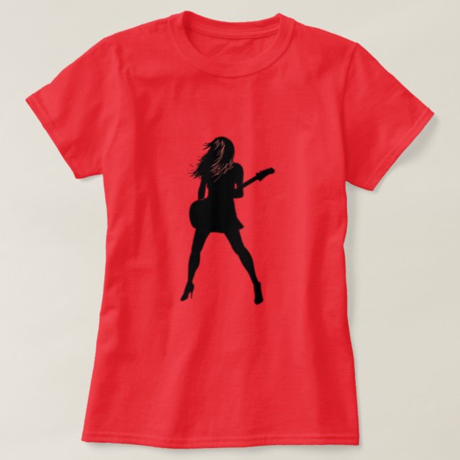 Guitar Girl T-shirt (Design framsida)