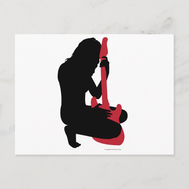 Guitar Girl Vykort (Framsida)