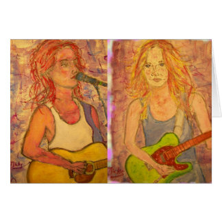 Guitar Girls Hälsningskort