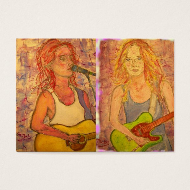 Guitar Girls Visitkort (Framsidan)