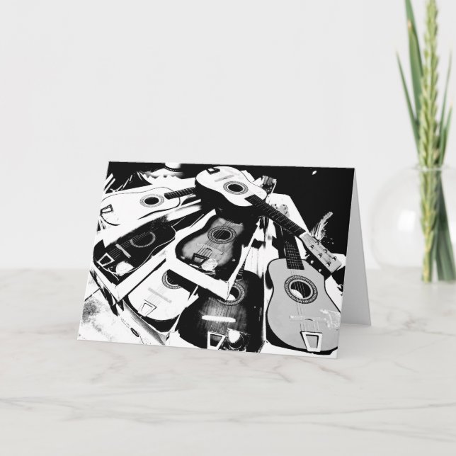 Guitar Greeting Card - 001 Kort (Framsida)