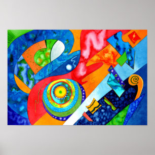 ’Guitar Groove’ av R.A.Brown© Poster