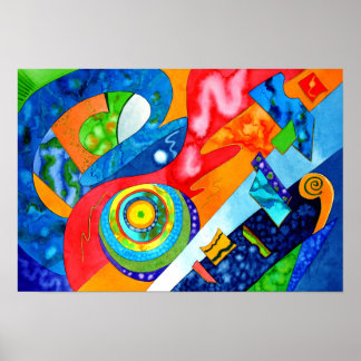 ’Guitar Groove’ av R.A.Brown© Poster