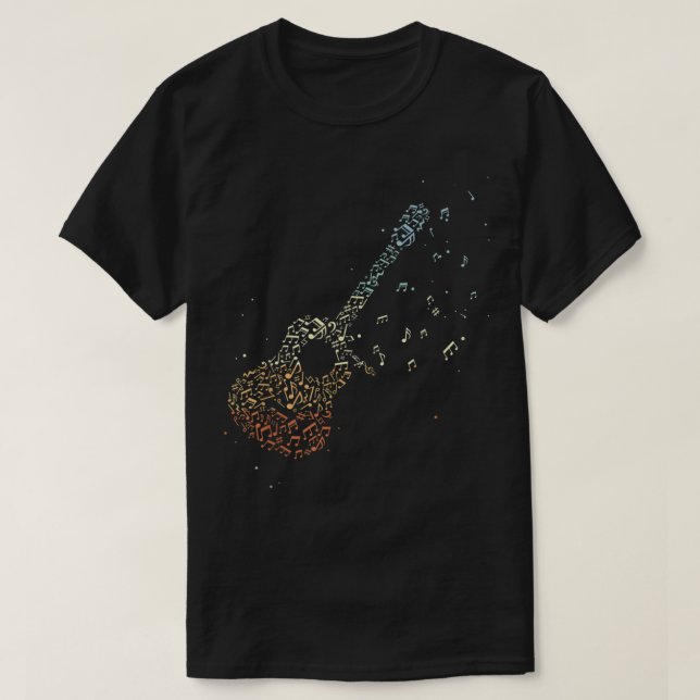 Guitar Guitar Gifts Manar Musik noter Guitarist Mu T Shirt (Design framsida)