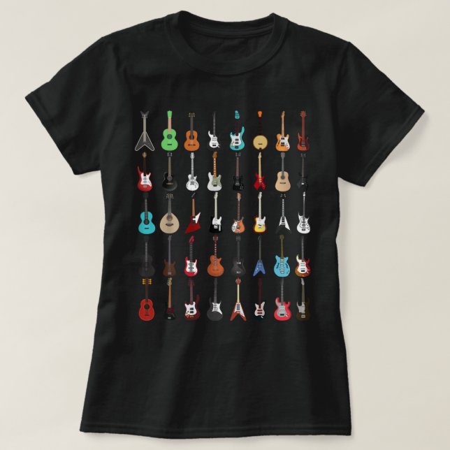 Guitar Guitar Musical Instrumentee T Shirt (Design framsida)
