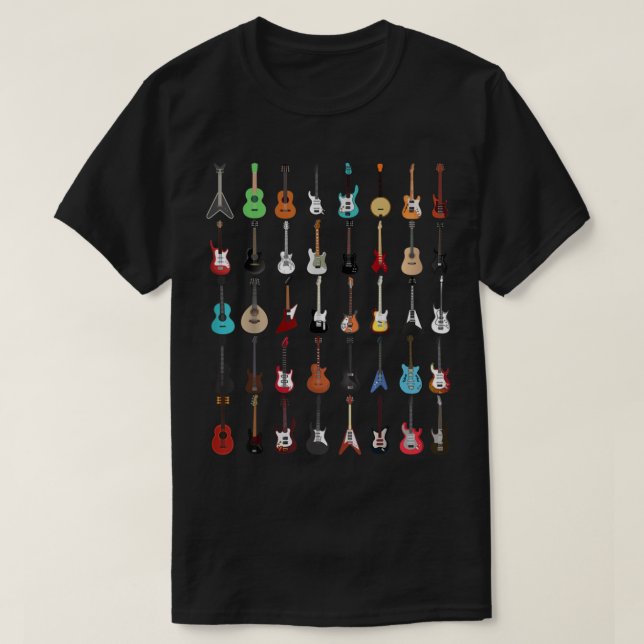 Guitar Guitar Musical Instrumentee T Shirt (Design framsida)