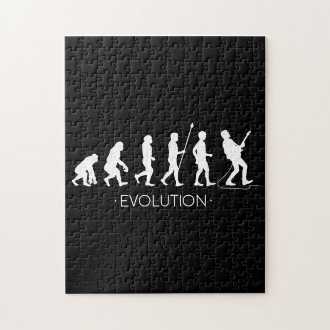 Guitar |Guitarismens utveckling | Rock musik Guita Pussel (Vertikal)