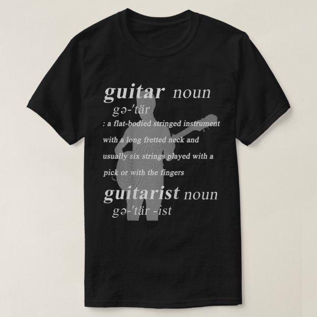 Guitar Guitarist-definition T Shirt (Design framsida)