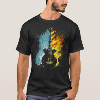 Guitar guitarist, elgitarr och ismun t shirt