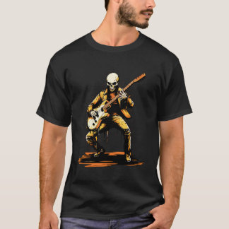 Guitar Halloween Costume Scary Guitar Player Trick T Shirt