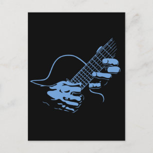 Guitar Händer II-blu Vykort