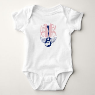 Guitar har vingar med högtalare t shirt
