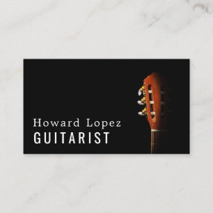Guitar Head, Guitarist, Professionell Musician Visitkort