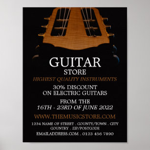 Guitar Head, Musical Instrument Store Poster
