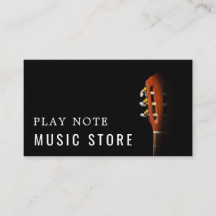 Guitar Head, Musical Instrument Store Visitkort