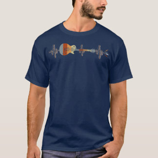 Guitar Heartslag Electrical Cable Musical Instrume T Shirt