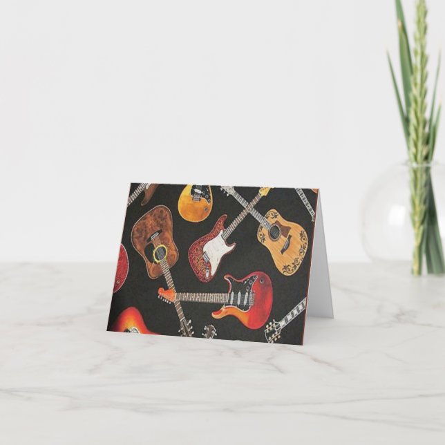 Guitar Heaven Note Card Kort (Framsida)