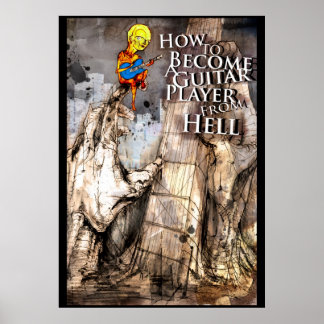 GUITAR HELL-utskrift Poster
