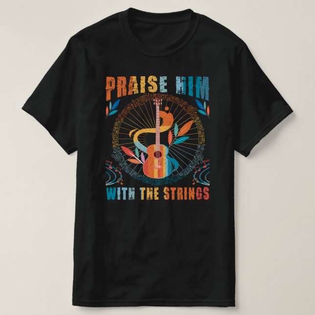 Guitar Hero Vibes - Coola Musician T-Shirt (Design framsida)