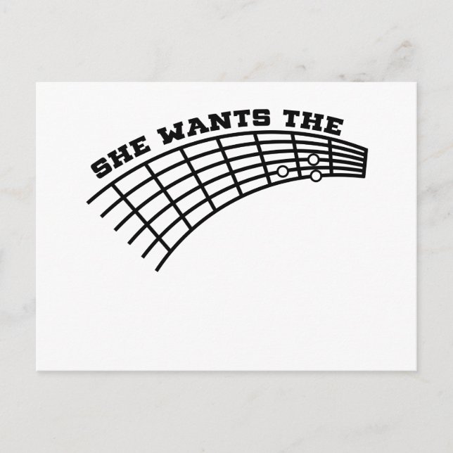 guitar humor vykort (Framsida)