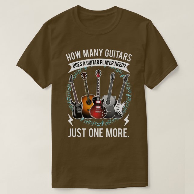 Guitar hur många gitarrer som ska ges till Guitar  T Shirt (Design framsida)