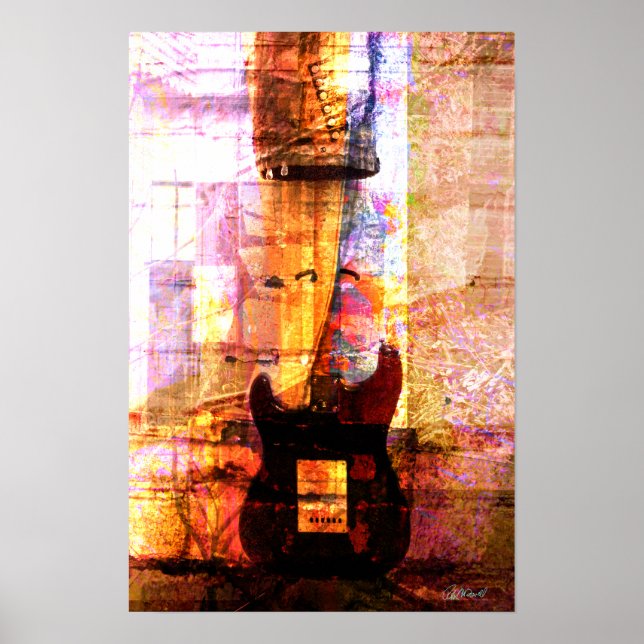 Guitar i Mitten Poster (Framsidan)