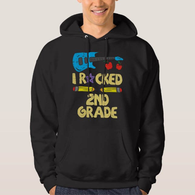 Guitar I Rocked 2:a Klass förra dagen Hoodie (Framsida)